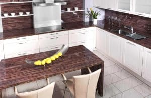 brown kitchen countertops