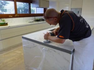 polishing countertops