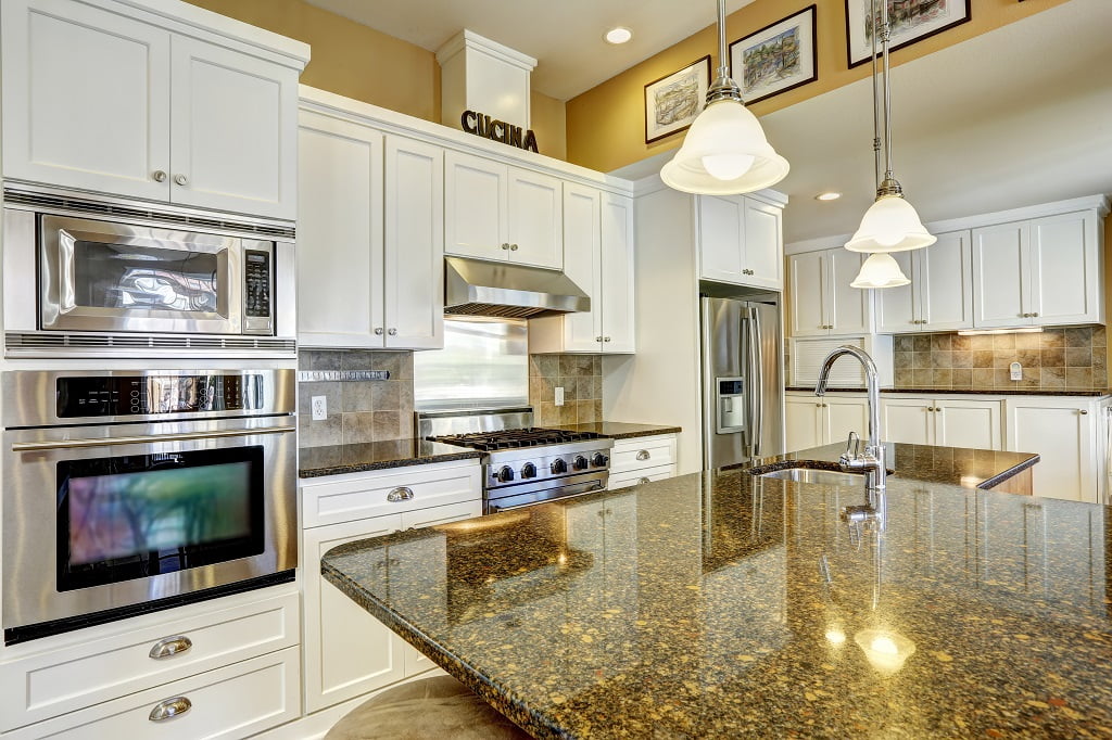White-cabinet-kitchen-with-granite