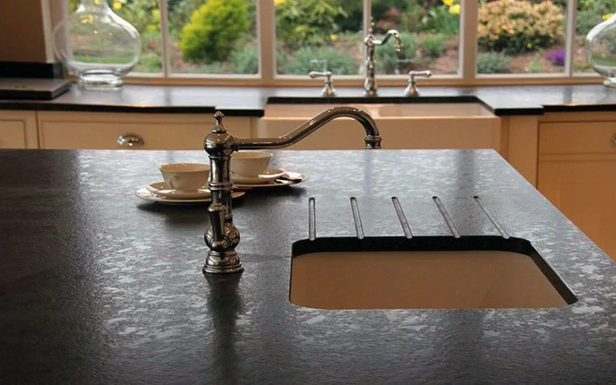 Black leathered granite discount