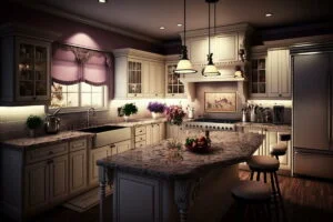 Solloreep American Kitchen With Granite Countertop Kinemacolor