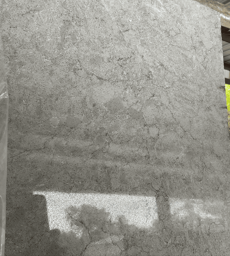 Gray marble slab with natural texture and patterns.