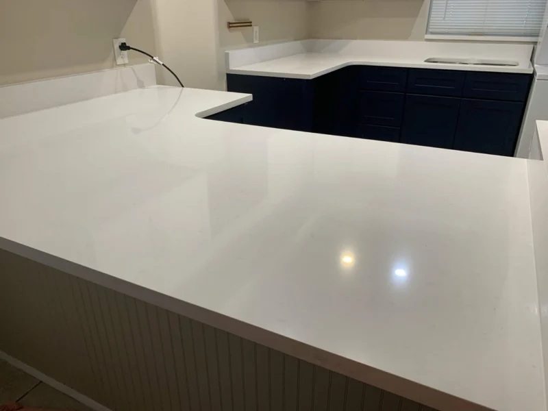 Modern white kitchen countertop design