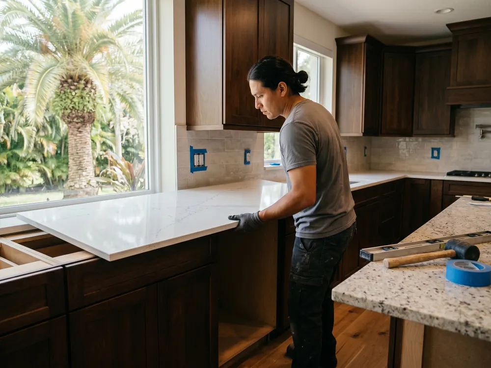 Replacing Countertops Without Replacing the Cabinets: When It Works, When It Doesn’t, and What Florida Homeowners Should Budget