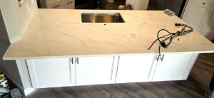 Calacatta Quartz countertop kitchen — Edstone Orlando installation