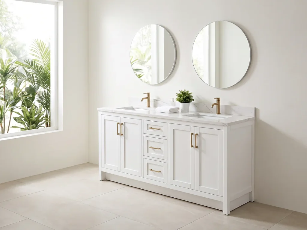 Replacing a Bathroom Vanity Top: Quartz and Granite for Single and Double Vanities (Keep the Cabinet)